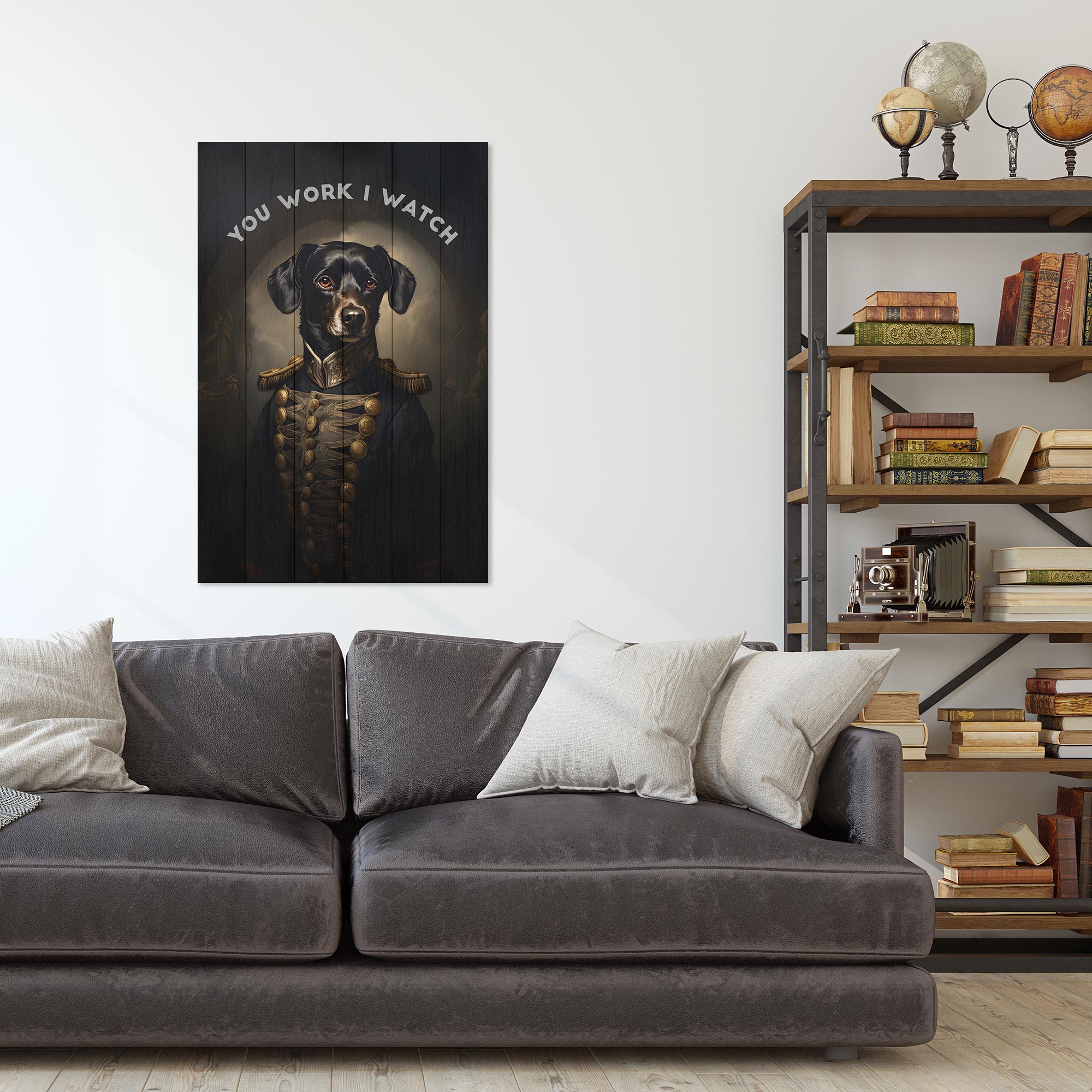Obraz Wood You work I watch-50x70 cm