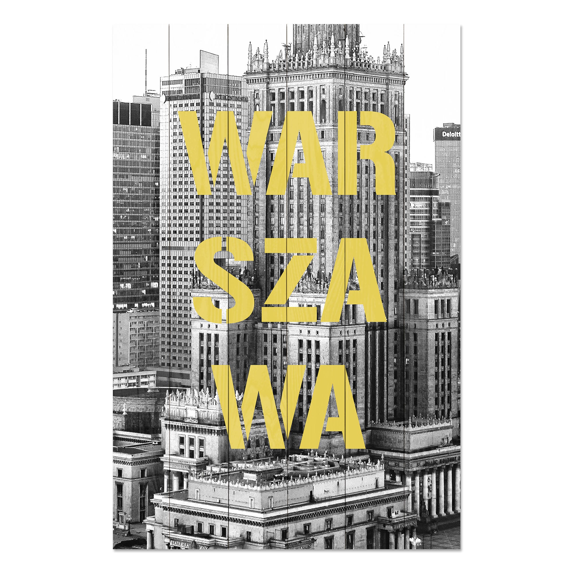 Obraz Wood Warszawa B&W-30x40 cm