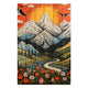 Obraz Wood Vintage Mountain-30x30 cm