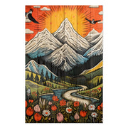 Bild Holz Vintage Berg-30x40 cm