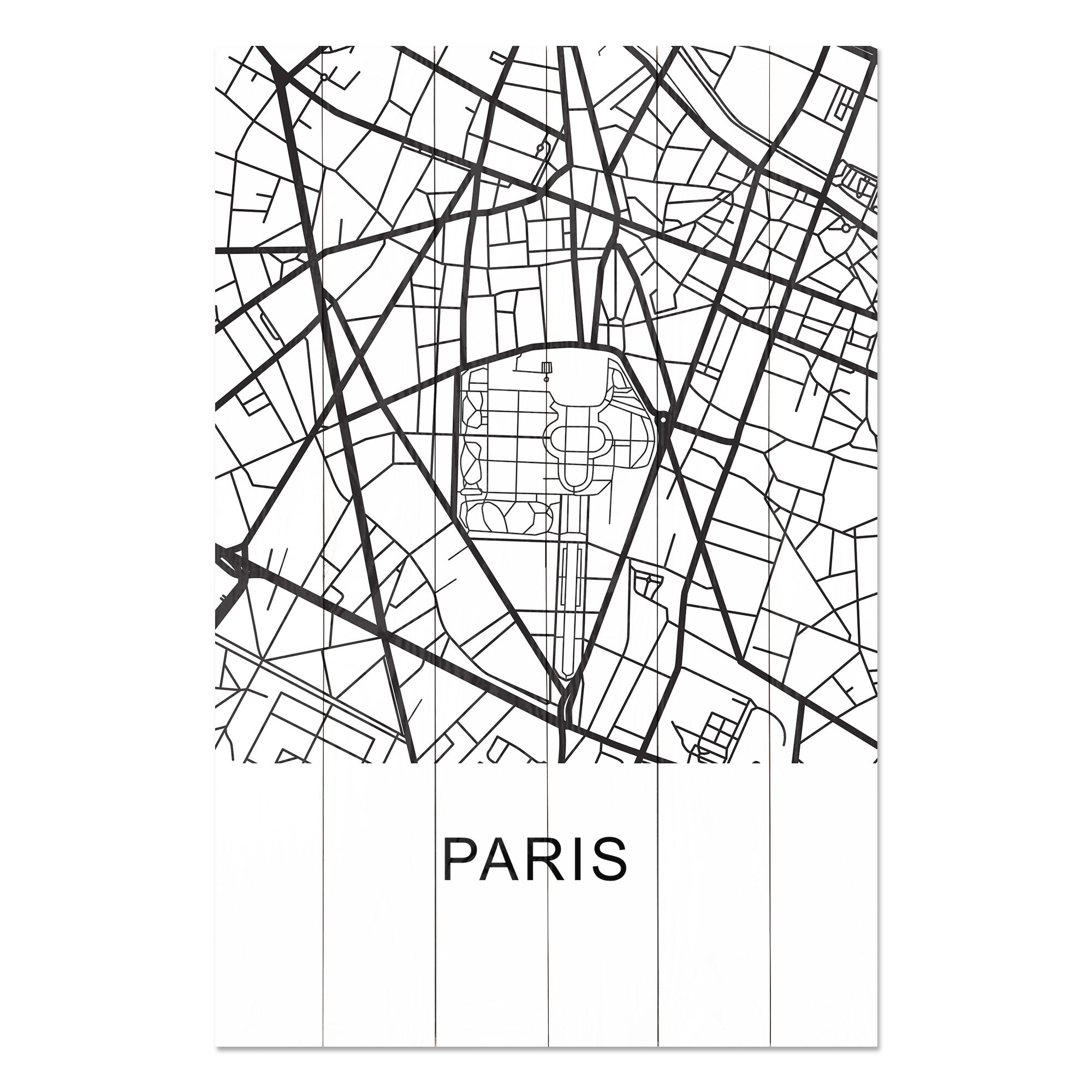 Obraz Wood Paríž-40x60 cm