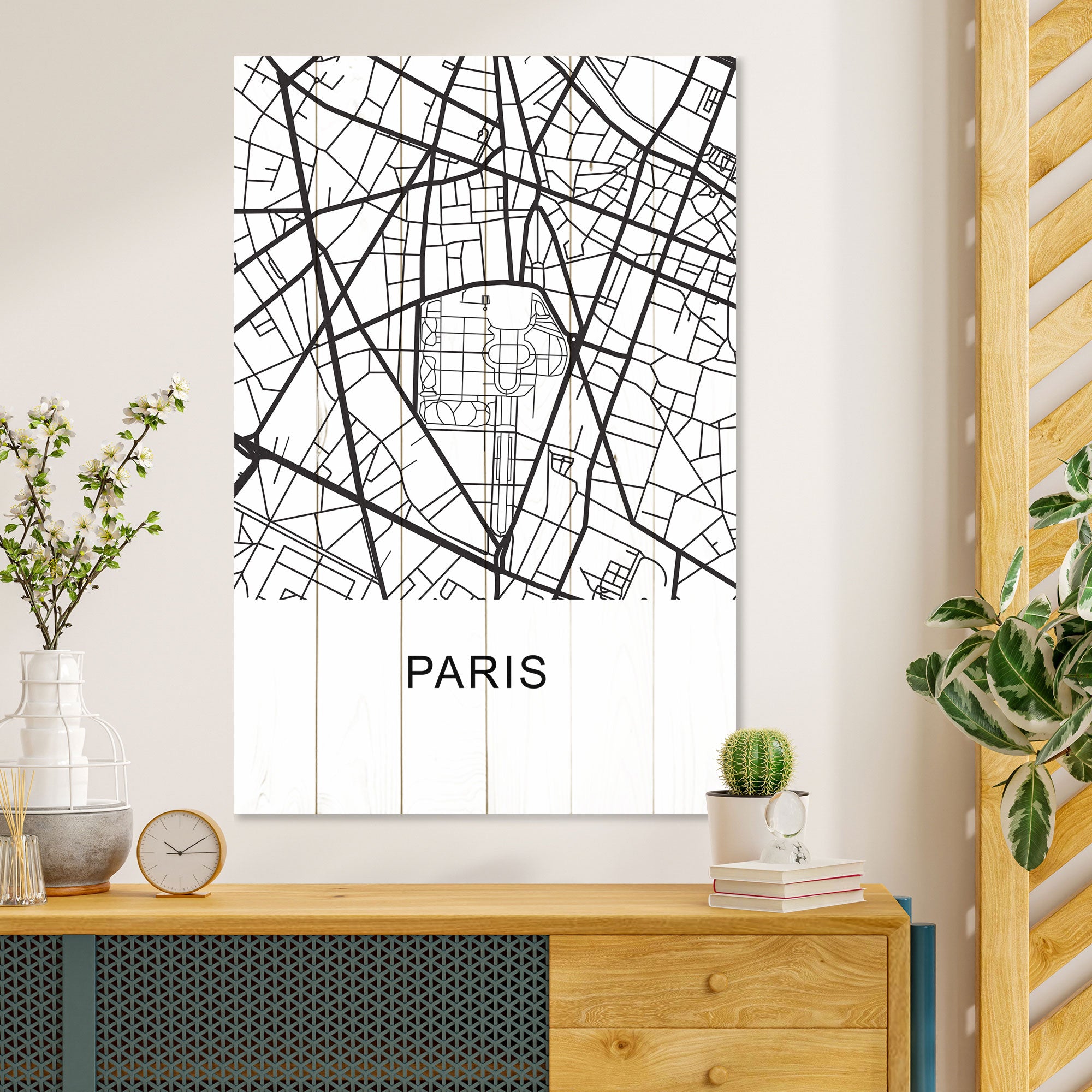 Wood Picture Paris-50x70 cm
