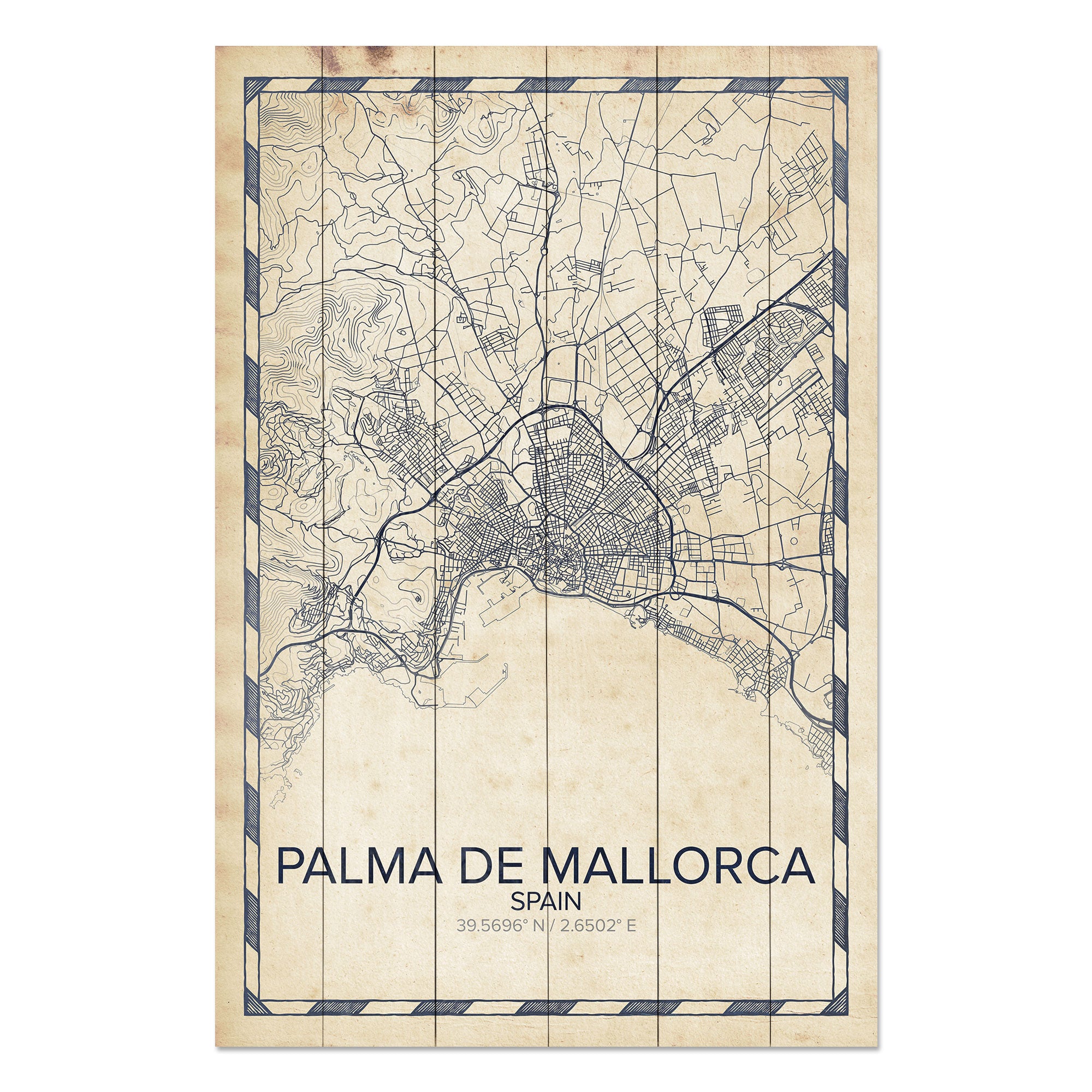 Bild Wood Palma de Mallorca-30x40 cm