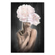 Obraz Wood Woman with Pink Peonies-50x70 cm