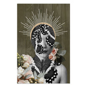 Bild Wood Frau mit Schmetterlingsgesicht-40x60 cm