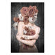 Bild Holz Frau in Blumen