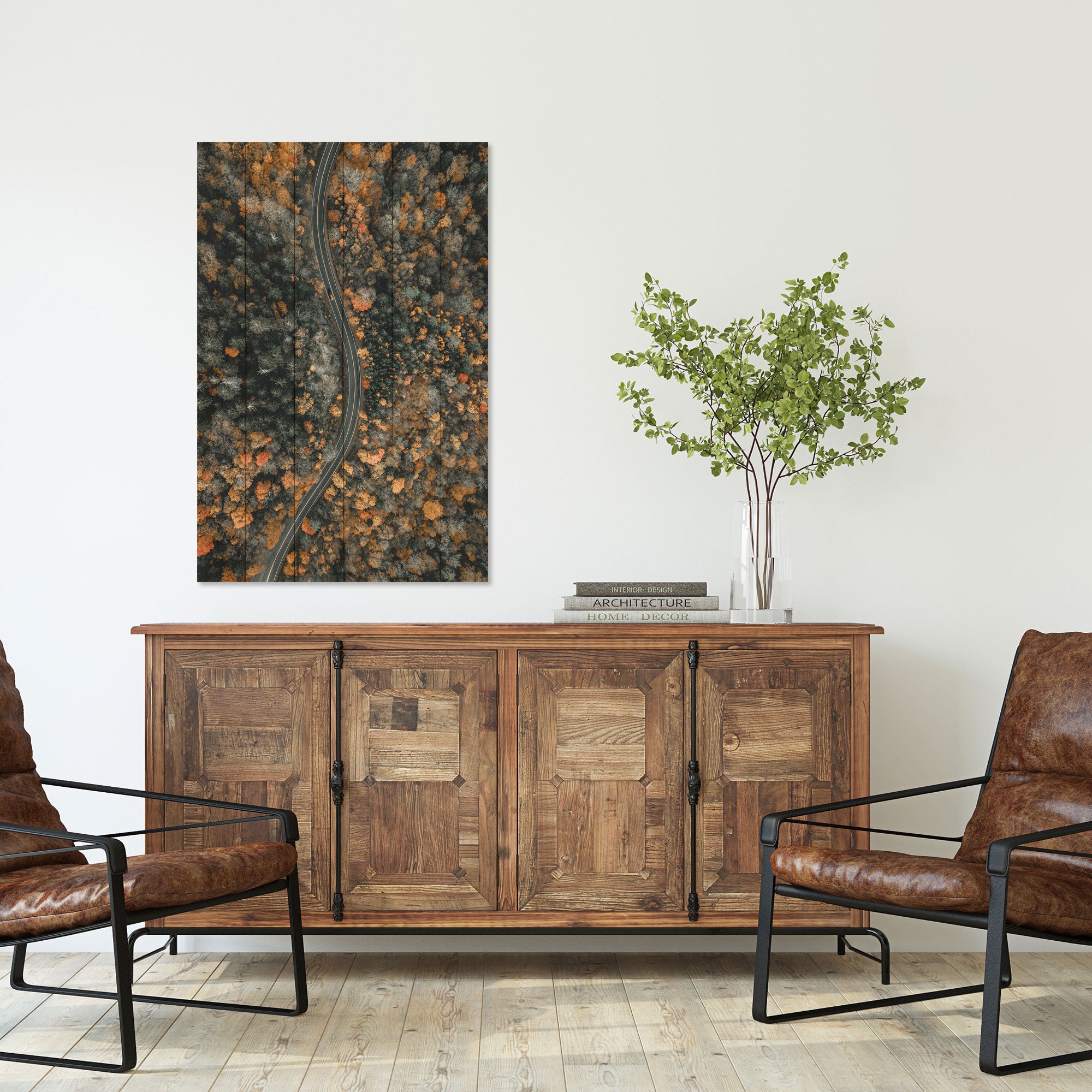Obraz Wood Klikatá cesta-30x40 cm