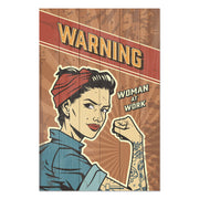 Obraz Wood Warning-70x90 cm