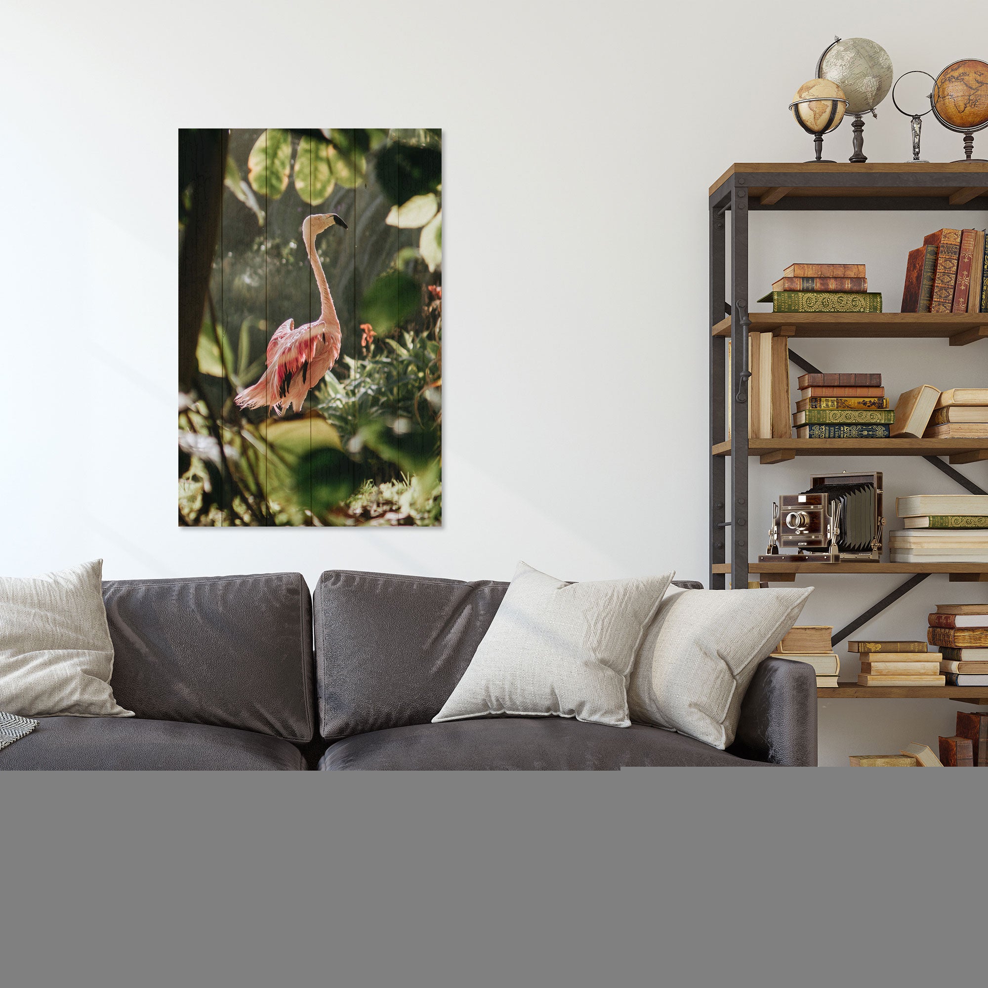 Bild Wood Tropical Flamingo-30x40 cm