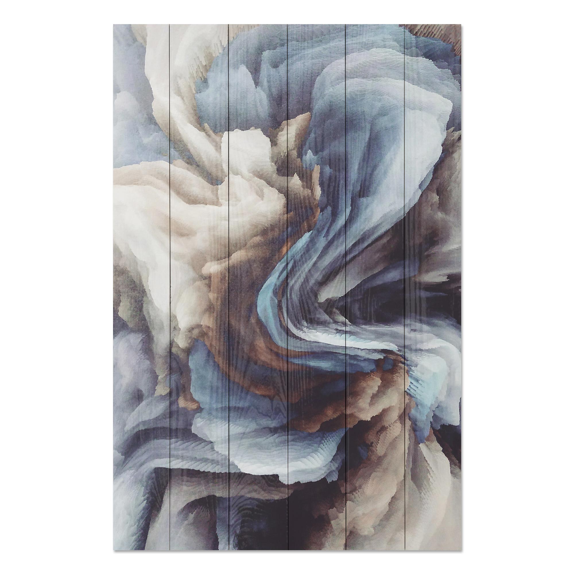 Obraz Wood Swirling Shapes-30x40 cm
