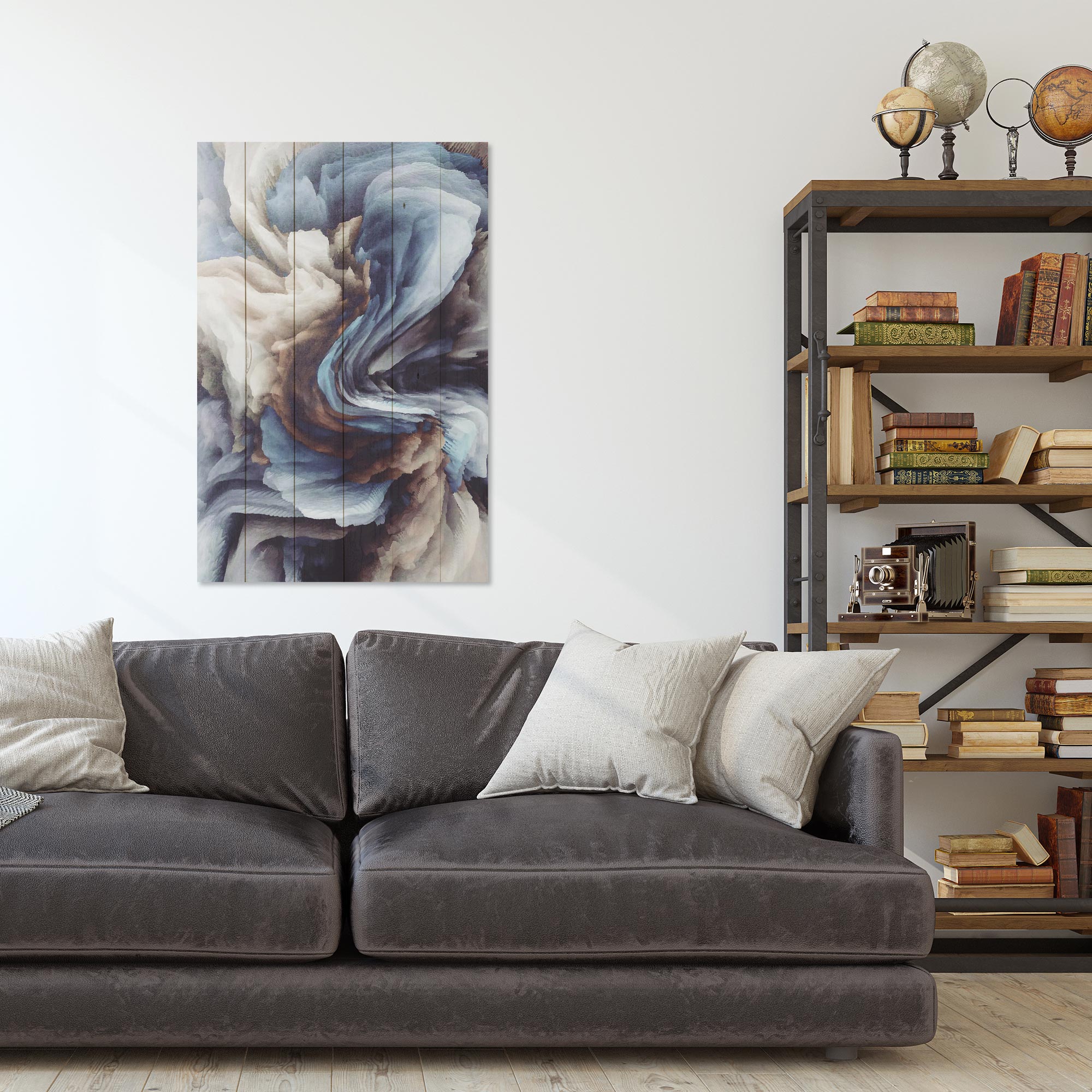 Bild Holz Wirbelnde Formen