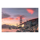 Obraz Wood Sunset Over Golden Gate Bridge-40x60 cm