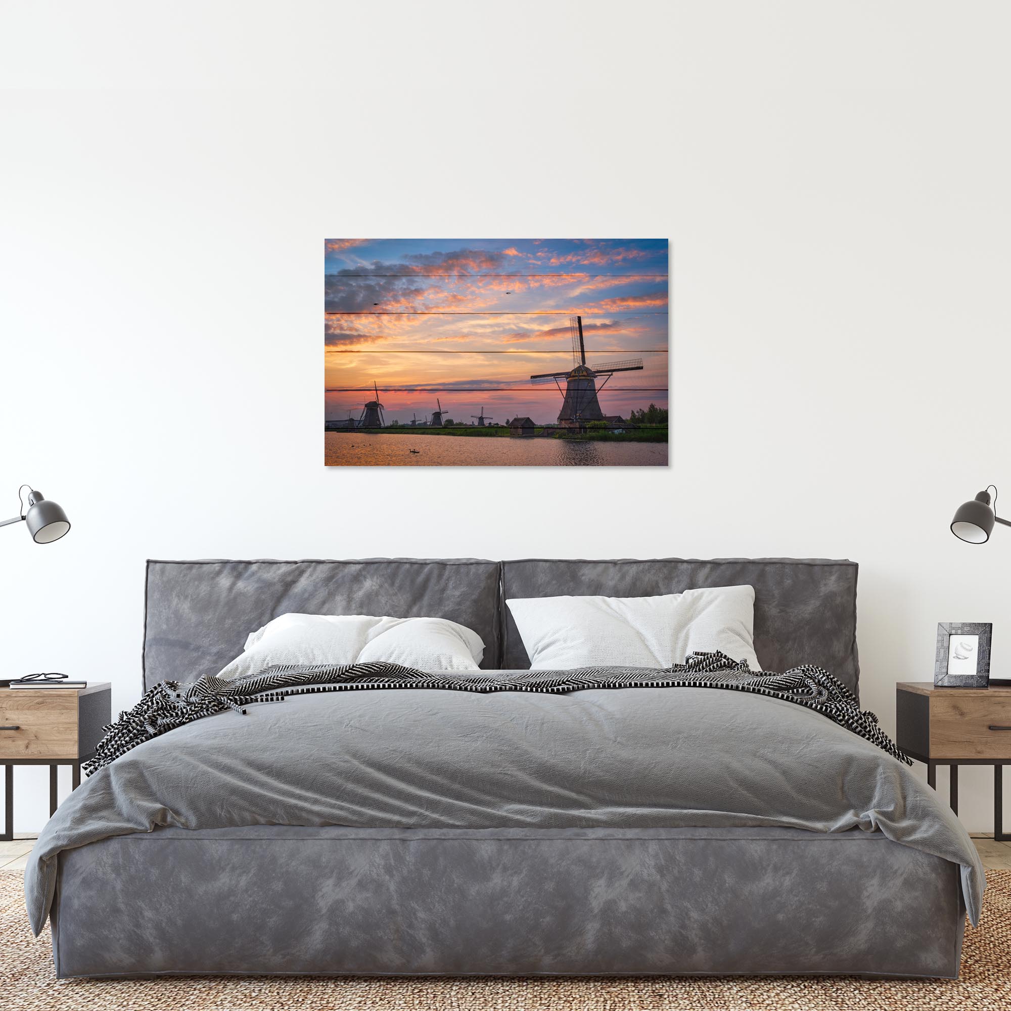 Obraz Wood Sunset Over the Mill-40x60 cm