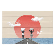 Bild Holz Vintage Collage Surfers Road-30x40 cm