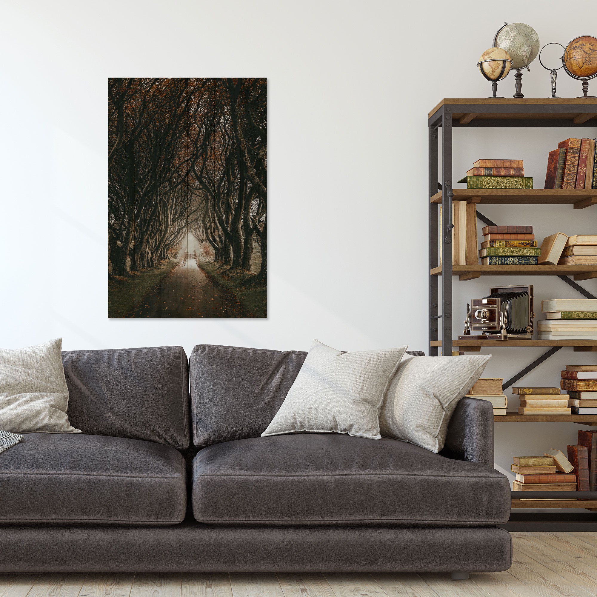 Obraz Wood Cesta mezi stromy-30x40 cm