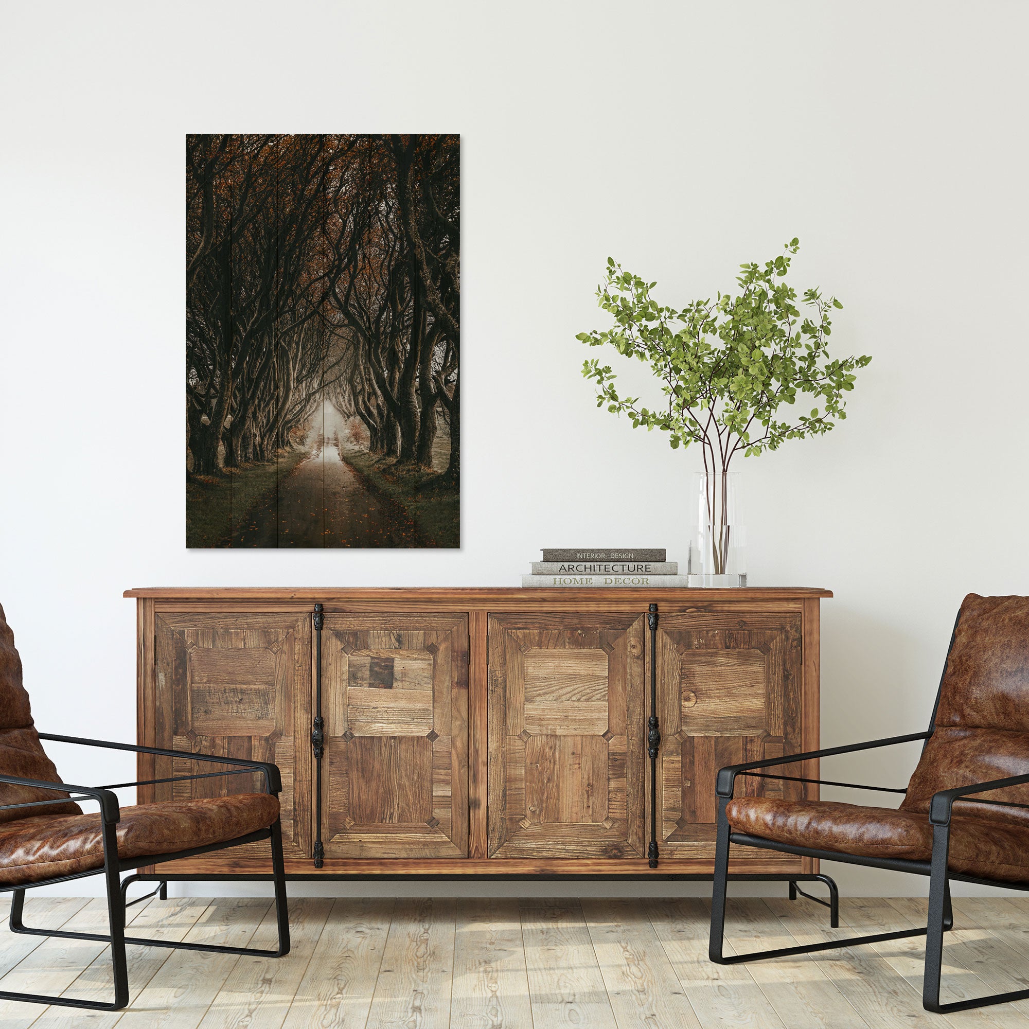 Obraz Wood Cesta mezi stromy-40x60 cm