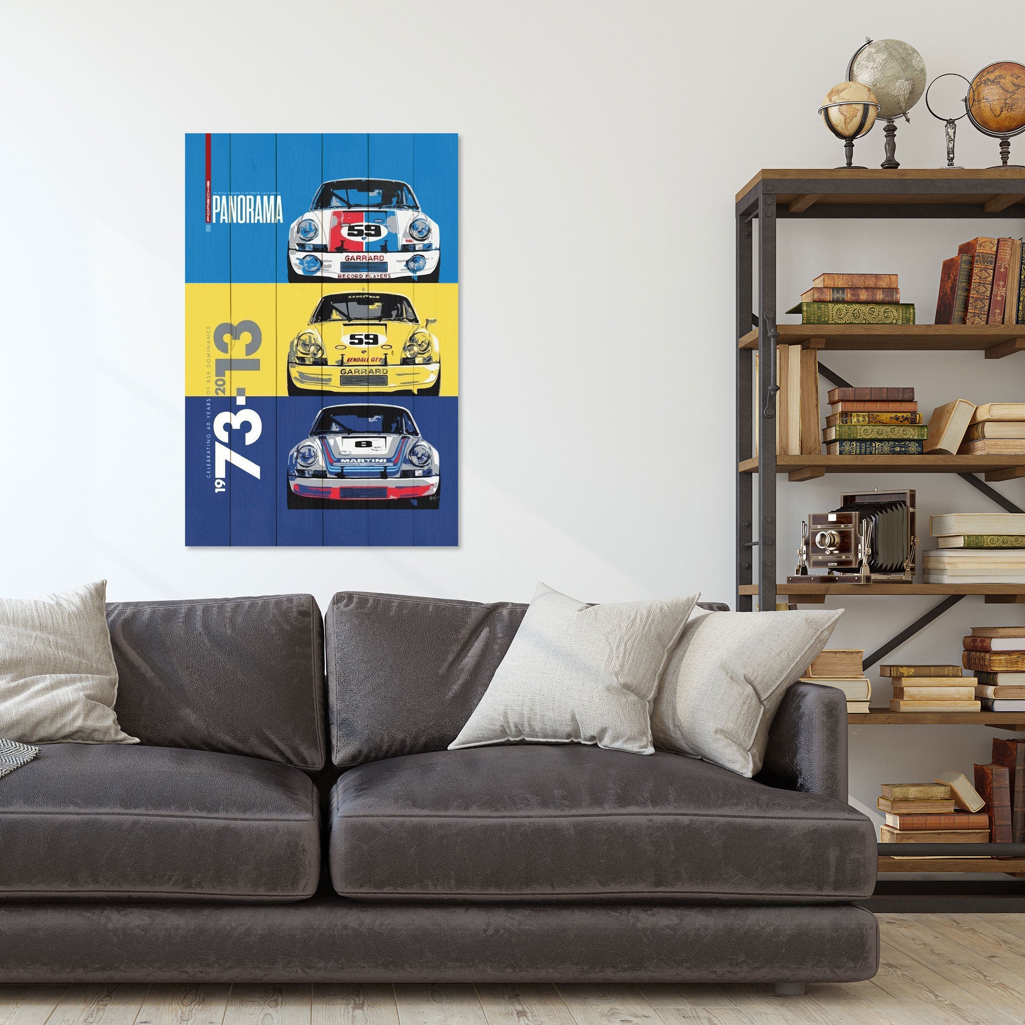 Obraz Wood Rally auta-30x40 cm
