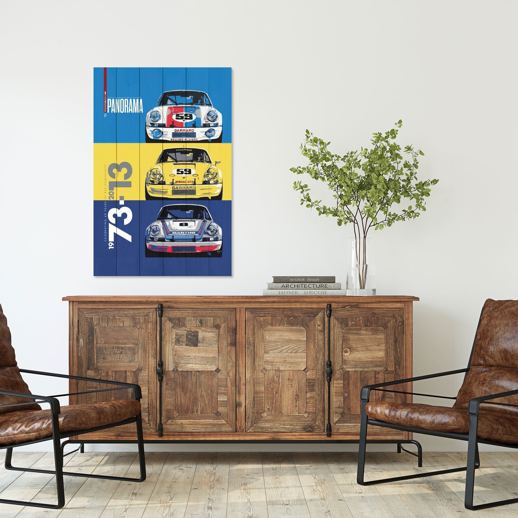Obraz Wood Rally auta-40x60 cm