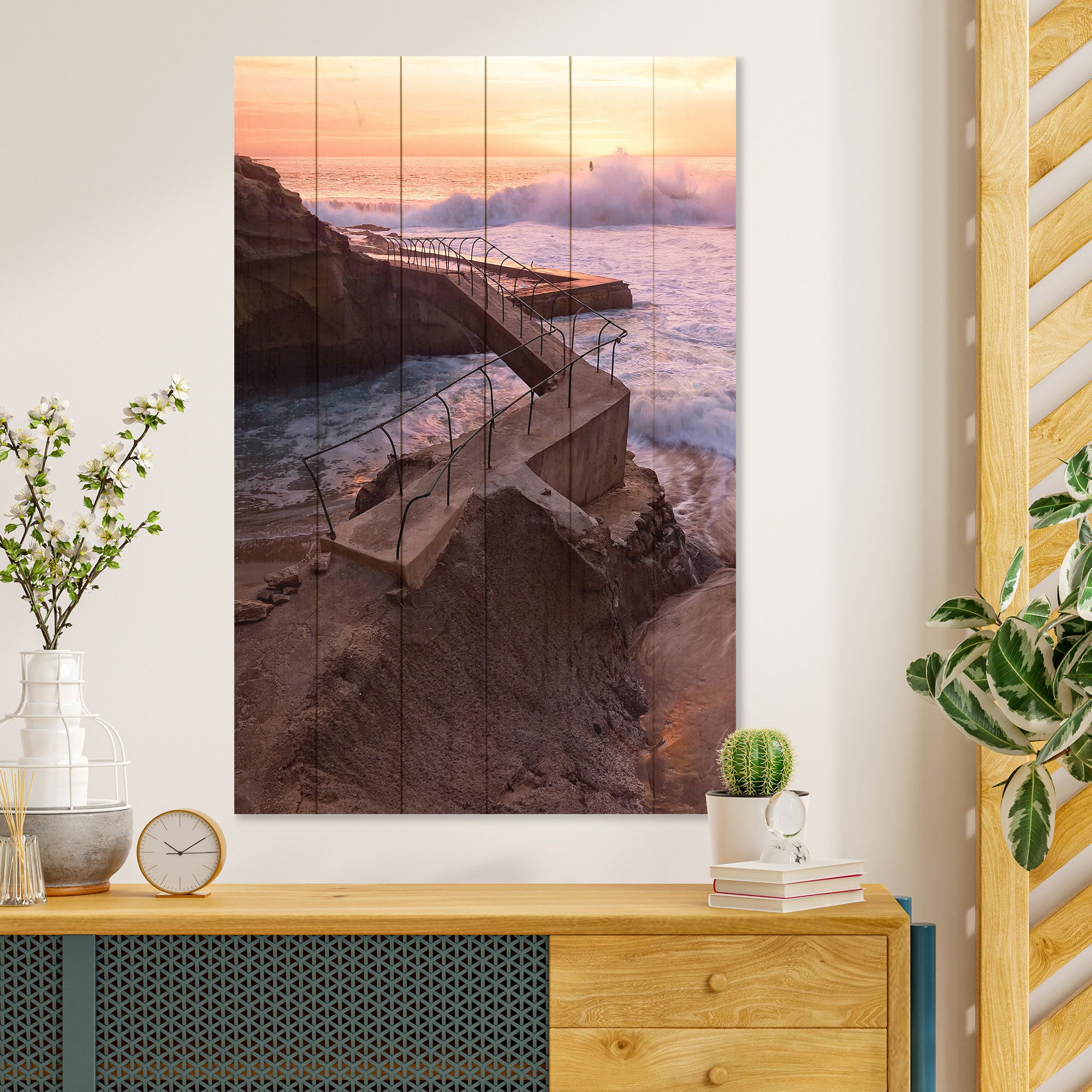 Obraz Wood Sea Storm-30x40 cm