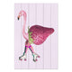 Bild Holz Rosa Flamingo mit Erdbeere-30x40 cm