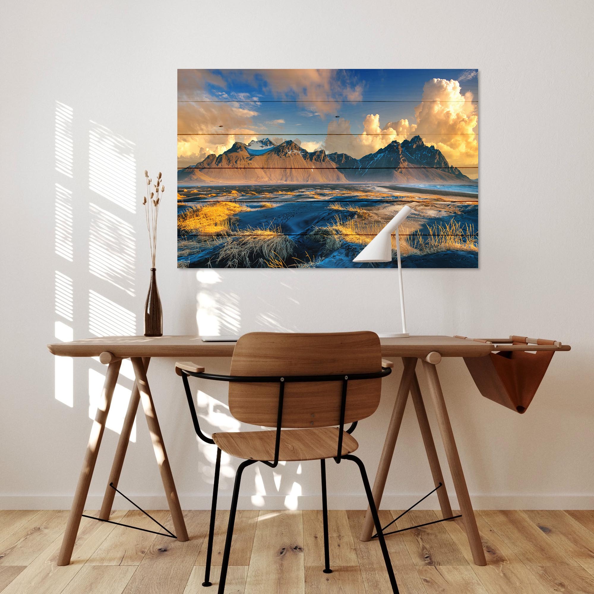 Obraz Wood Pivónie-50x70 cm
