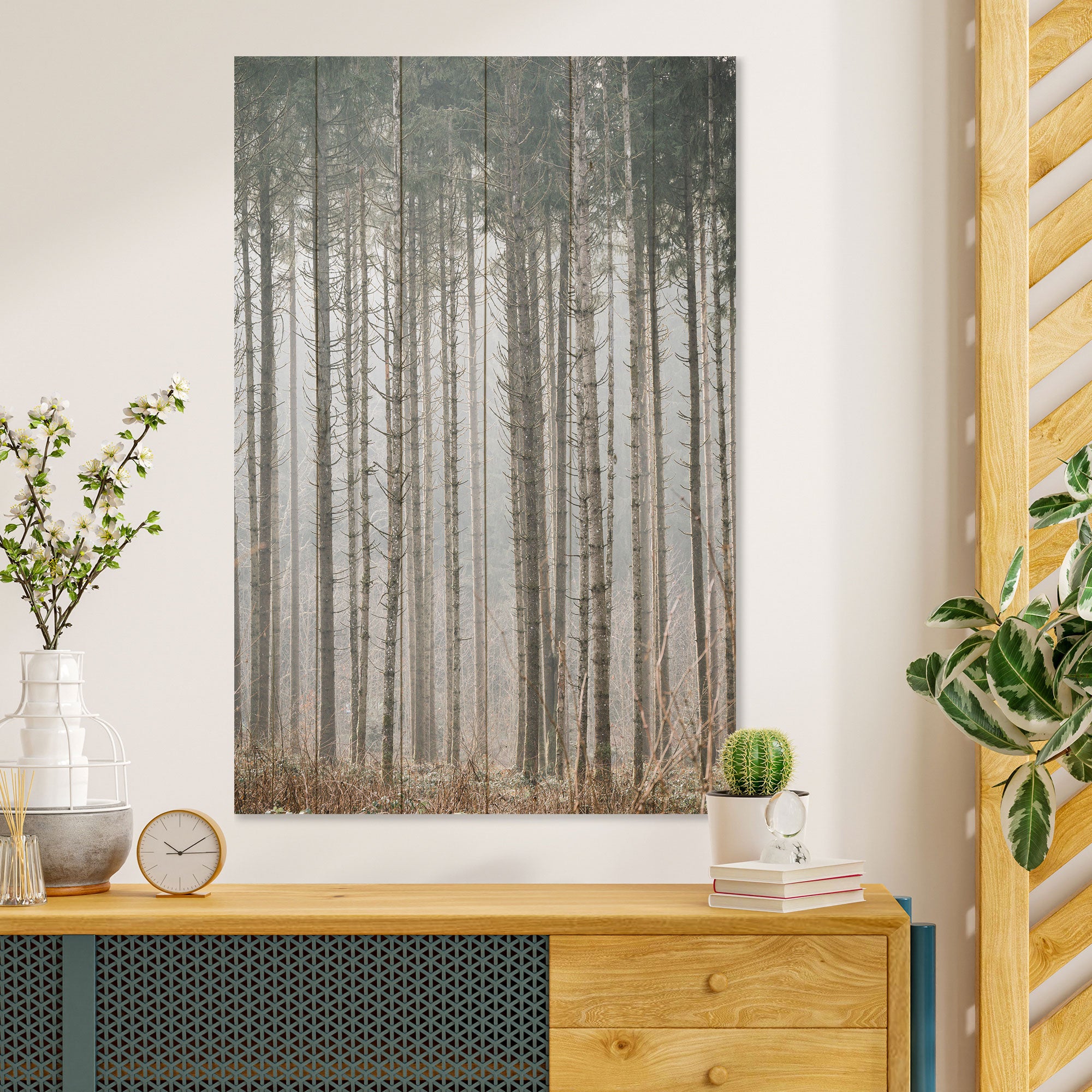 Obraz Wood Mysterious Forest-30x30 cm