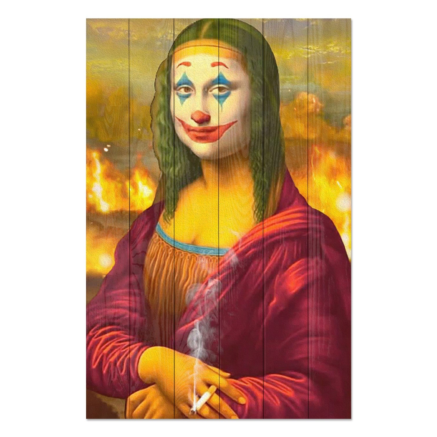 Obraz Wood Mona Lisa Collage Jocker-50x70 cm