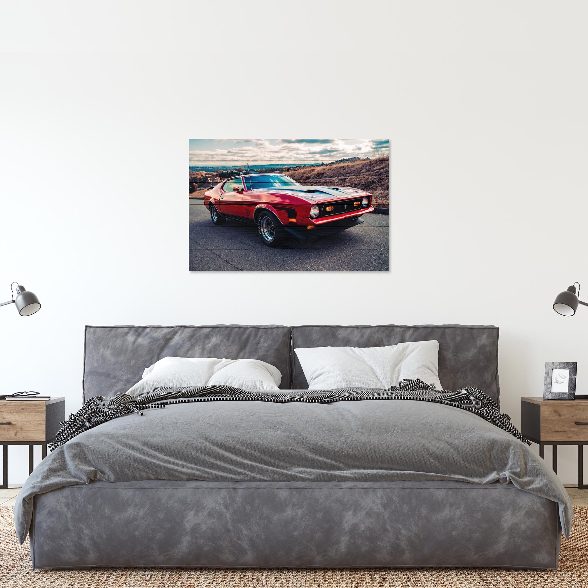 Bild Holz Roter Mustang-30x40 cm