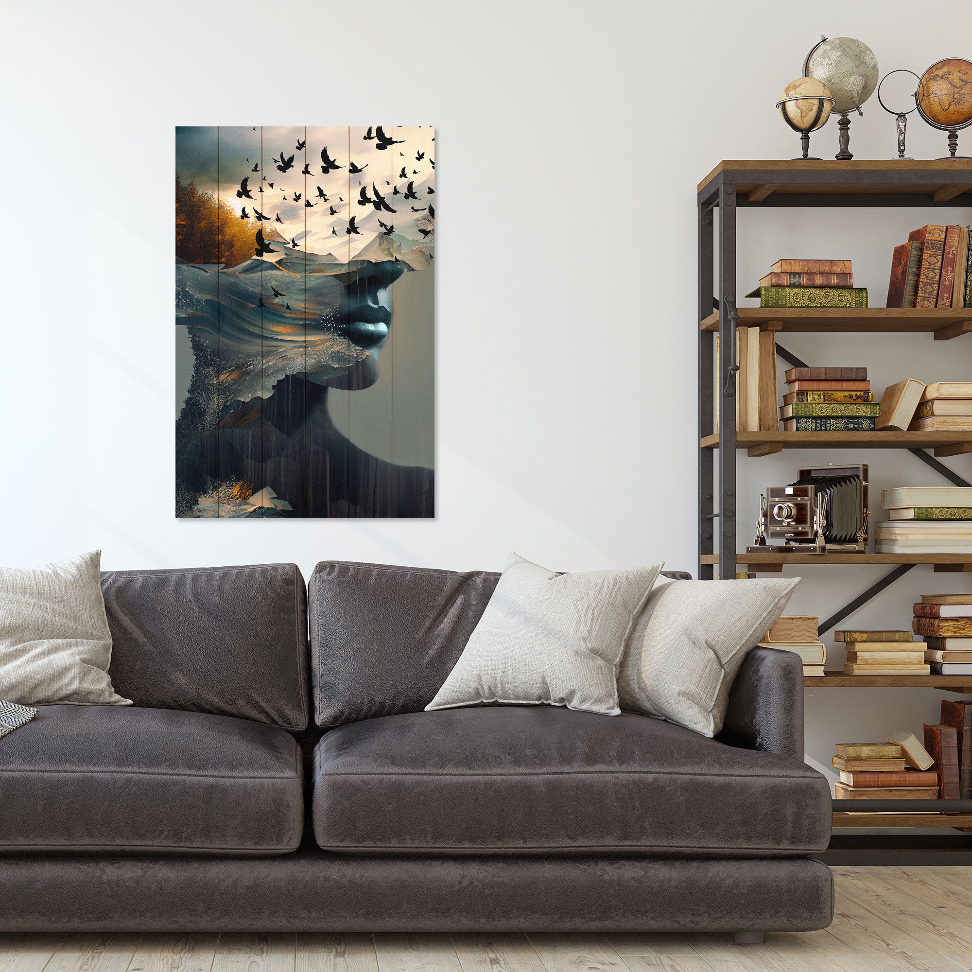 Obraz Wood Otvorená Myseľ-30x40 cm