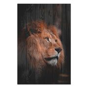 Obraz Wood Lion Profile