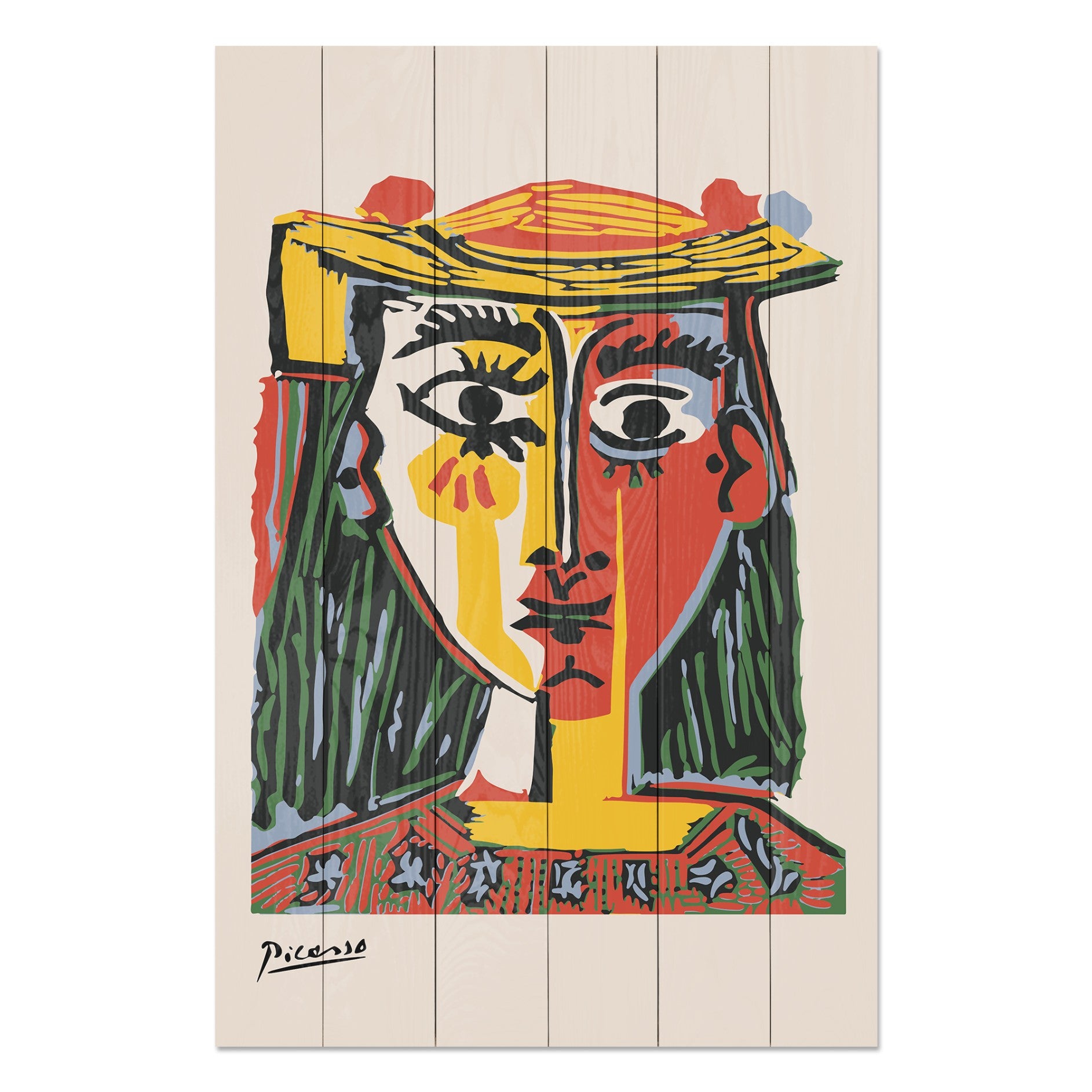 Bild Wood Picasso Abstrakt 1-20x30 cm