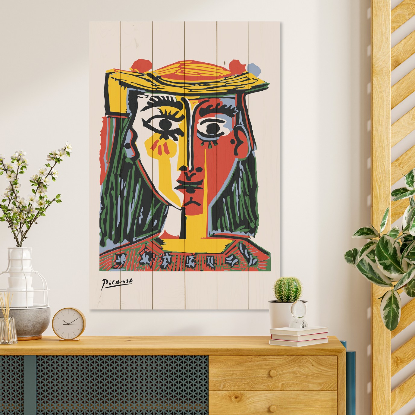 Bild Wood Picasso Abstrakt 1-30x30 cm