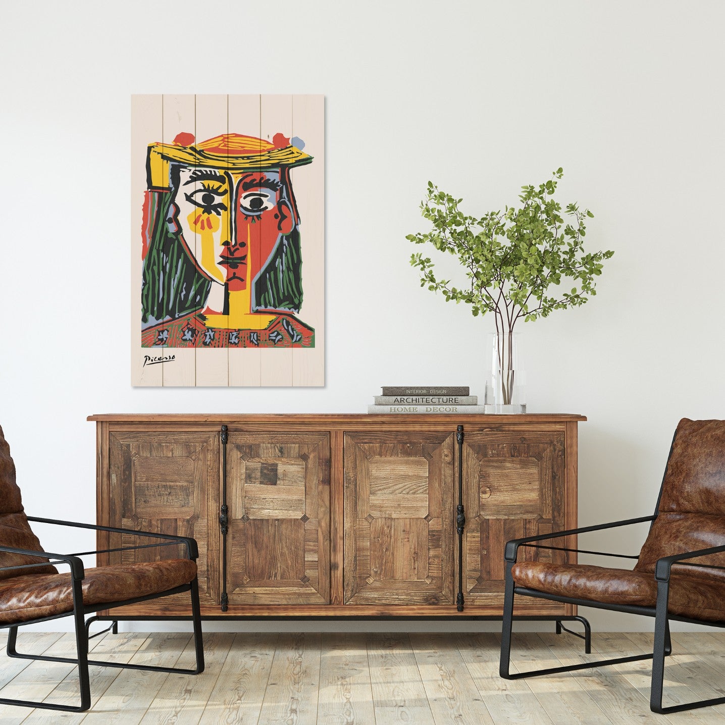 Bild Wood Picasso Abstrakt 1-30x30 cm