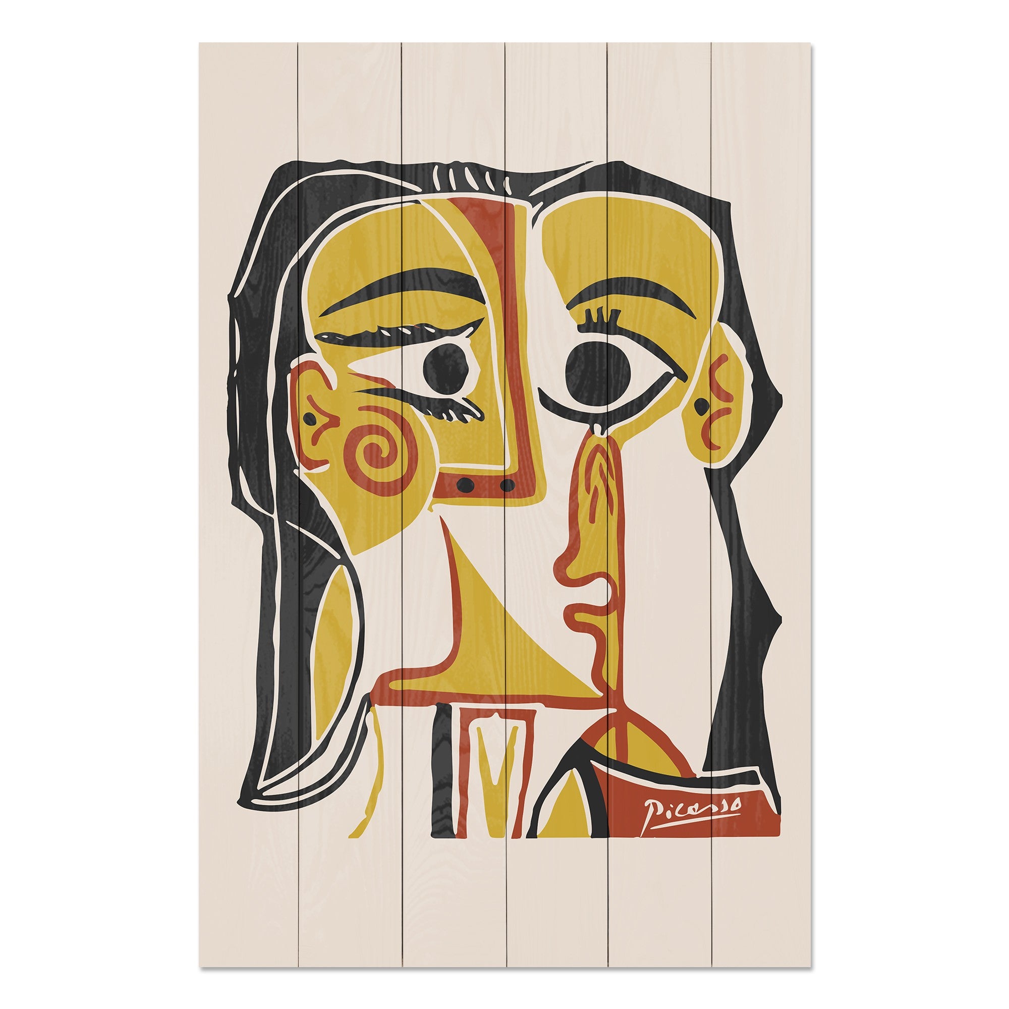 Bild Wood Picasso Abstrakt 2-30x40 cm