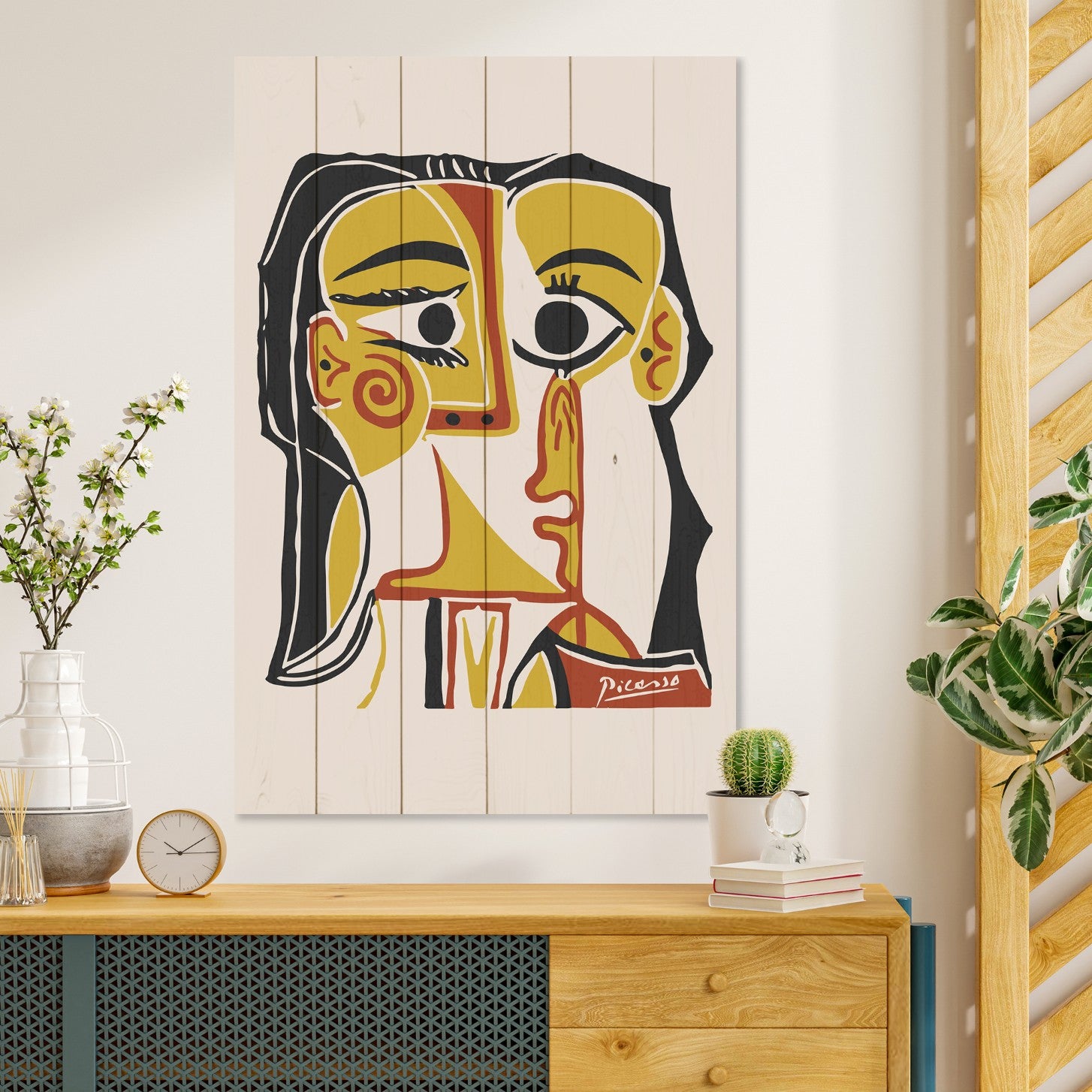 Obraz Wood Picasso Abstract 2-40x60 cm