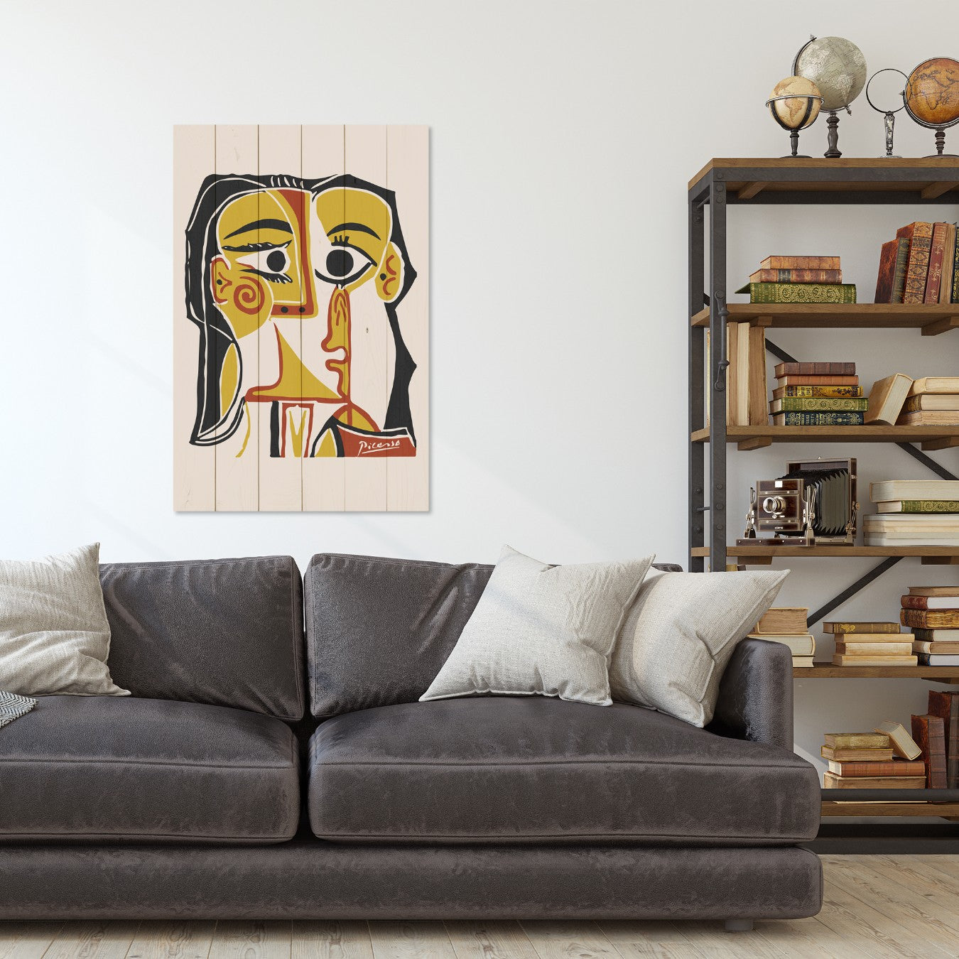 Bild Wood Picasso Abstrakt 2-30x30 cm