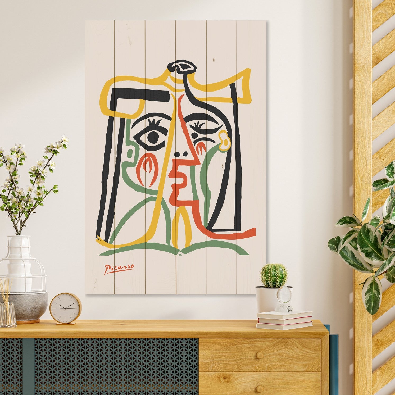 Bild Wood Picasso Abstrakt 3-20x30 cm