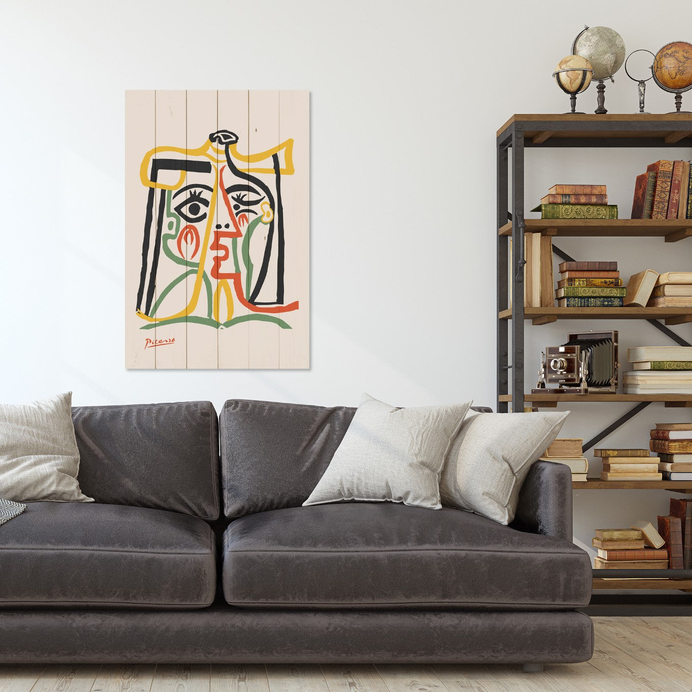 Obraz Wood Picasso Abstract 3-30x40 cm