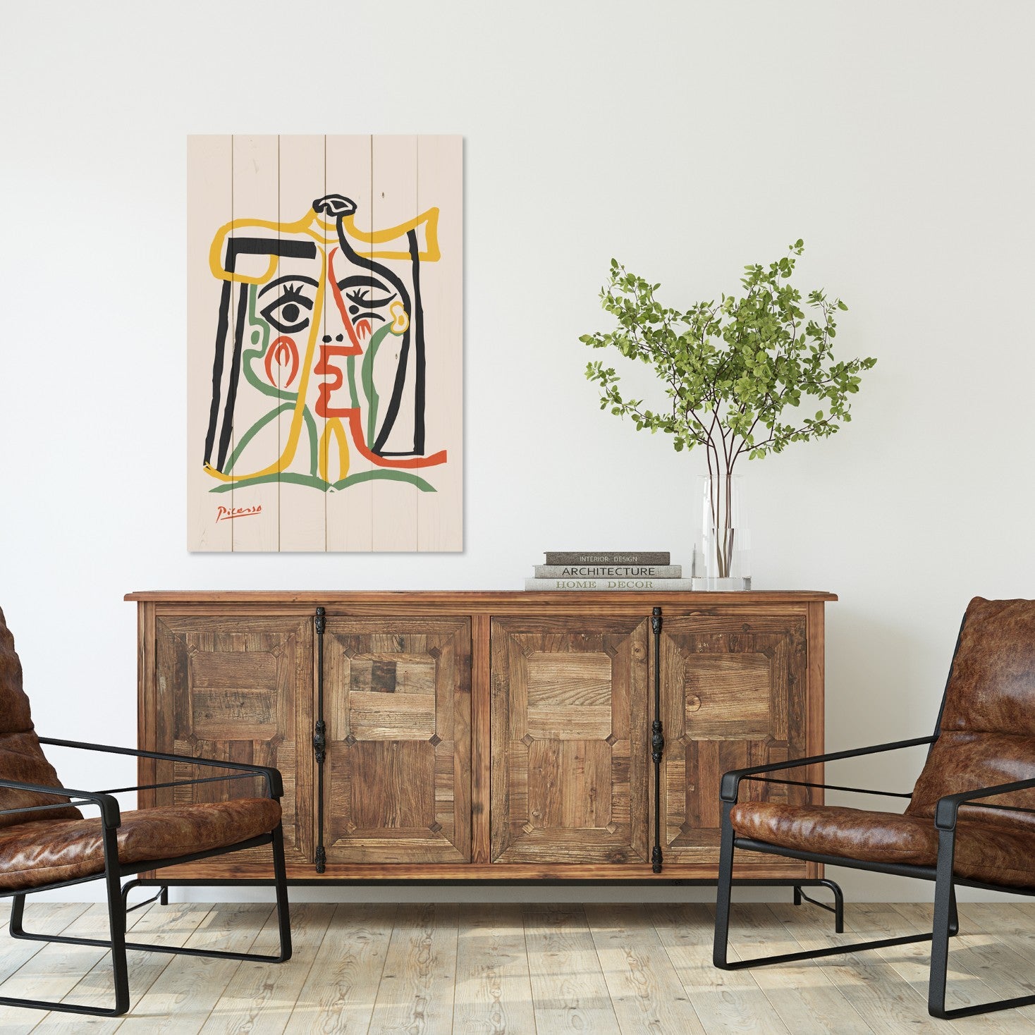 Bild Wood Picasso Abstrakt 3-20x30 cm