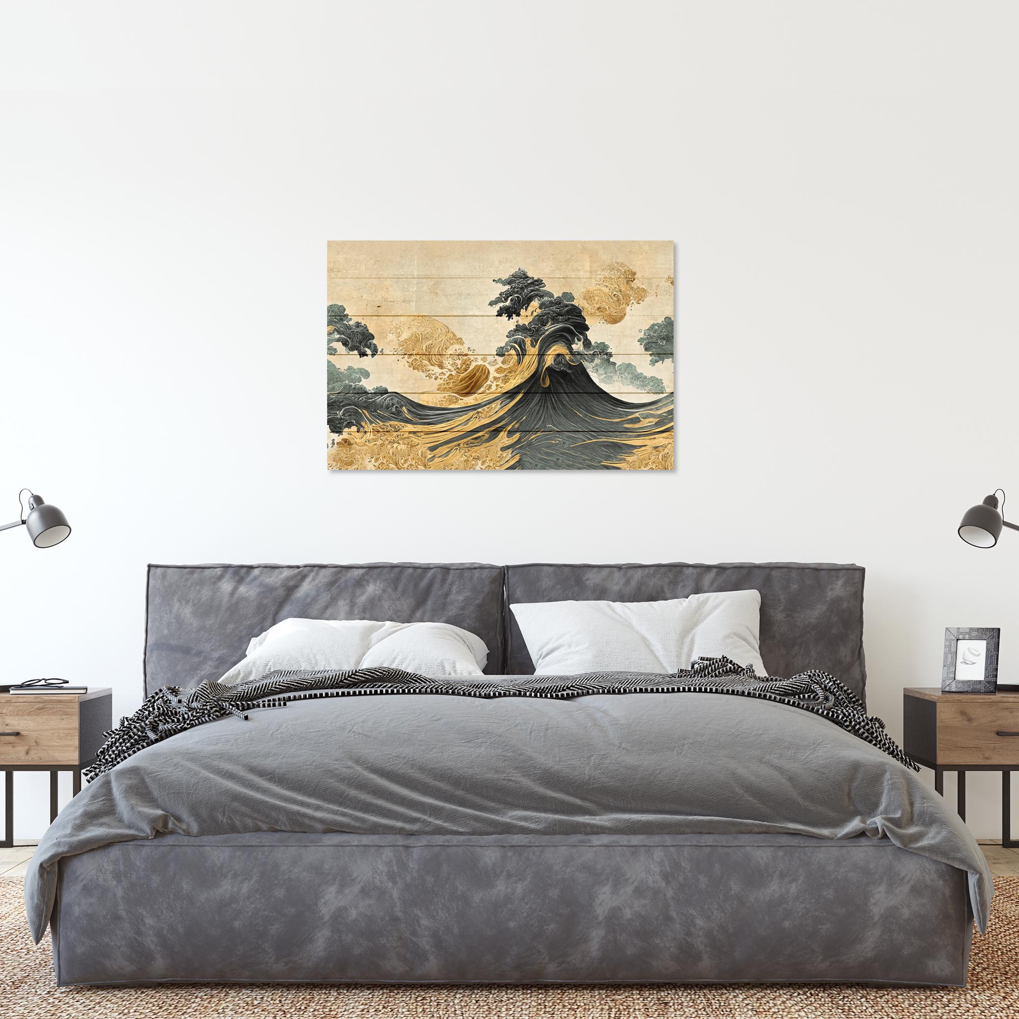 Obraz Wood Rough Waves