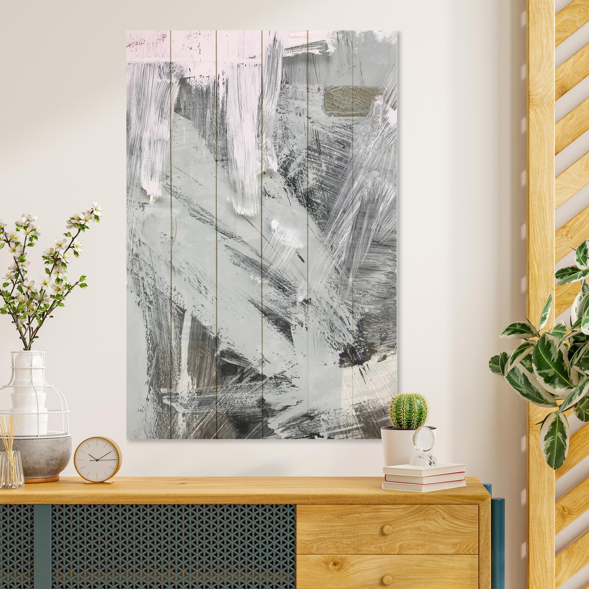 Bild Wood Graue Streifen-20x30 cm