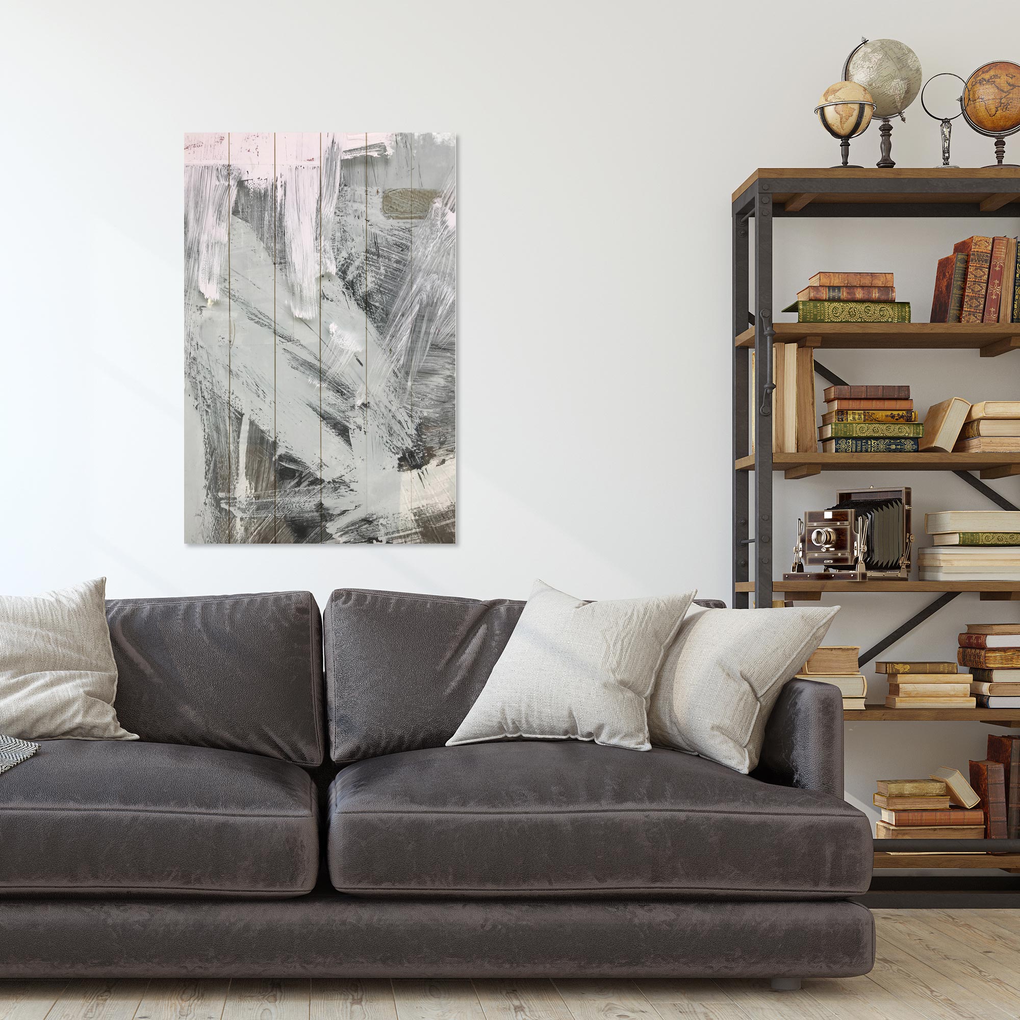 Wood Gray Streaks Painting