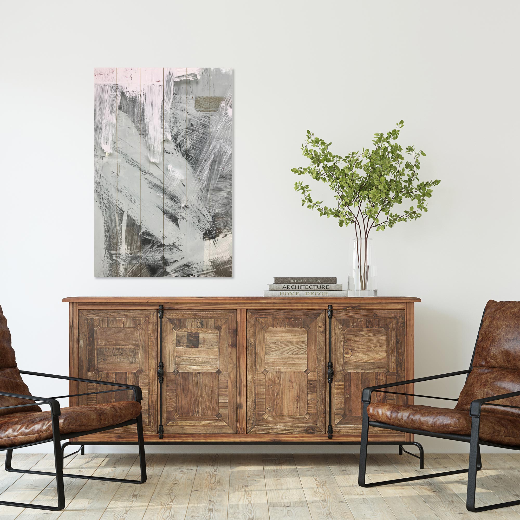 Wood Gray Streaks Painting