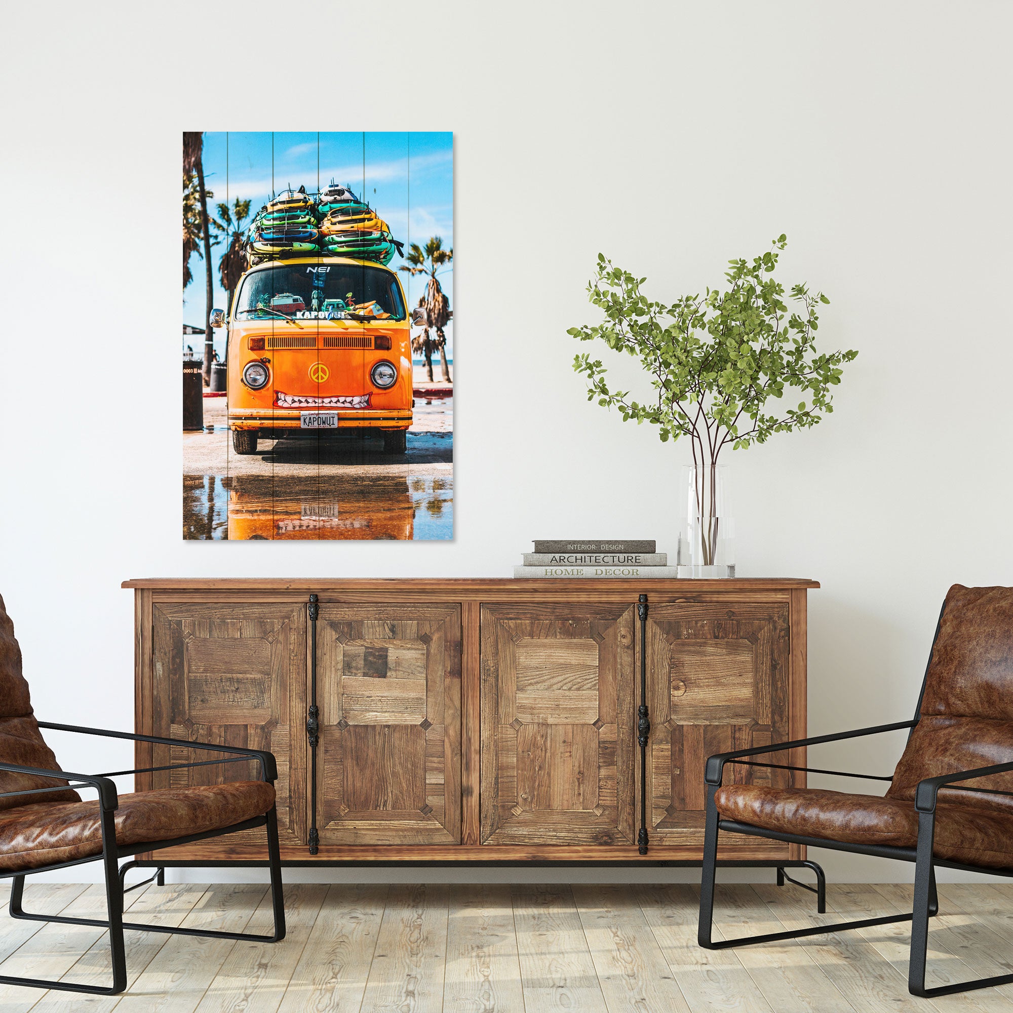 Obraz Wood Hippie-60x90 cm