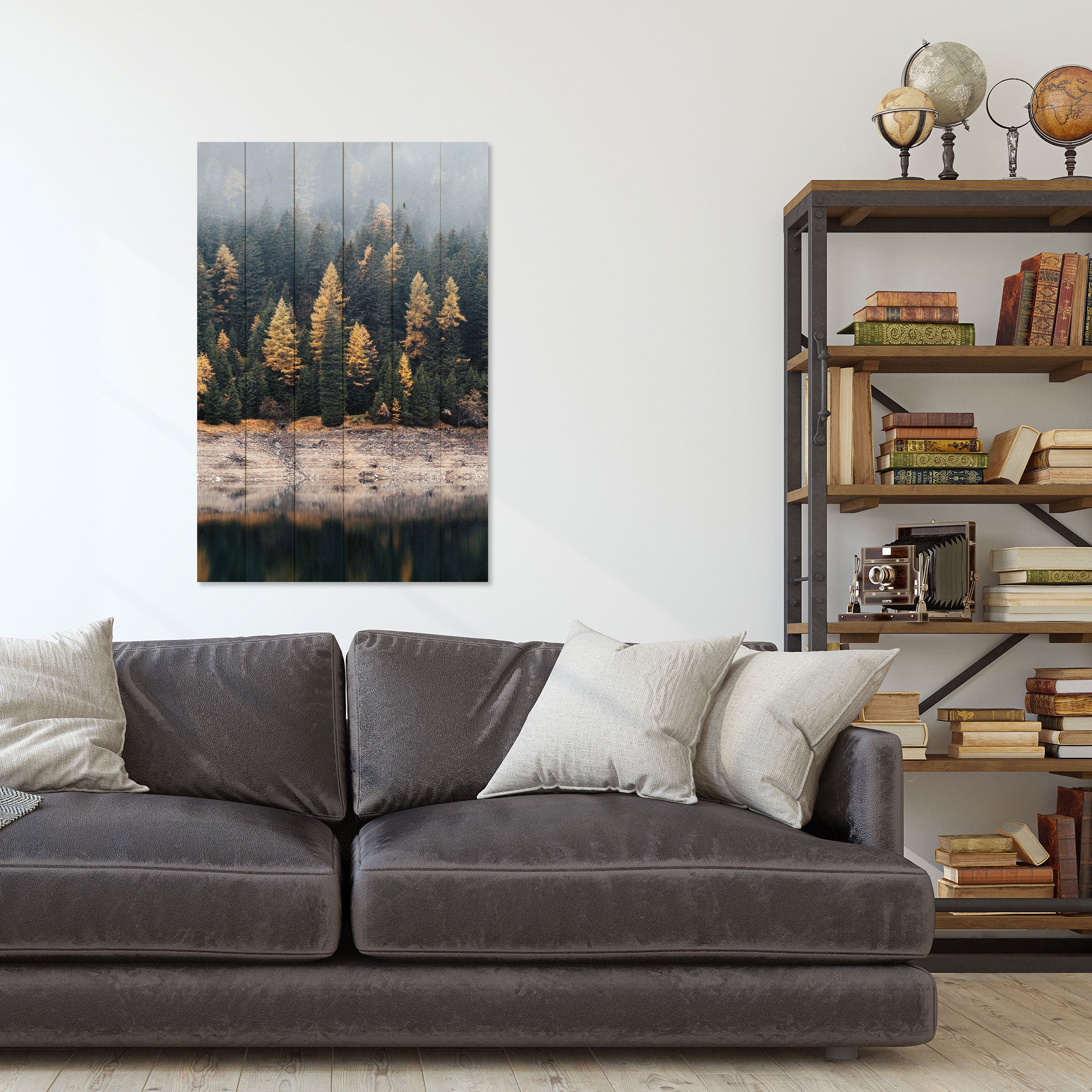 Obraz Wood Mlžný les-30x40 cm