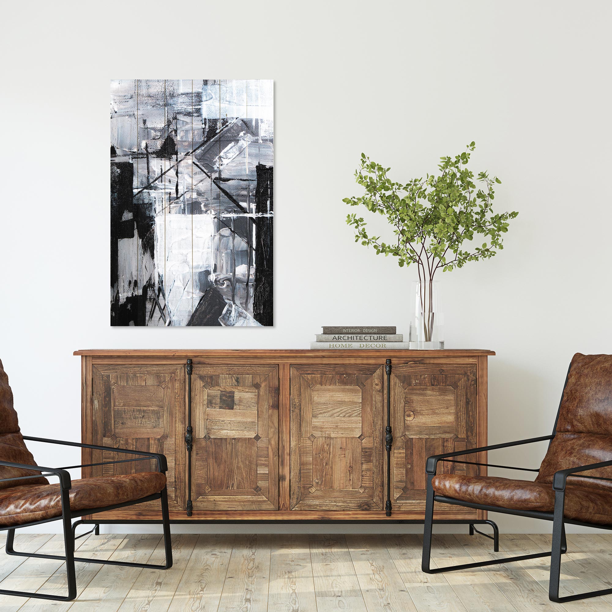 Bild Wood Geometrische Formen-40x60 cm