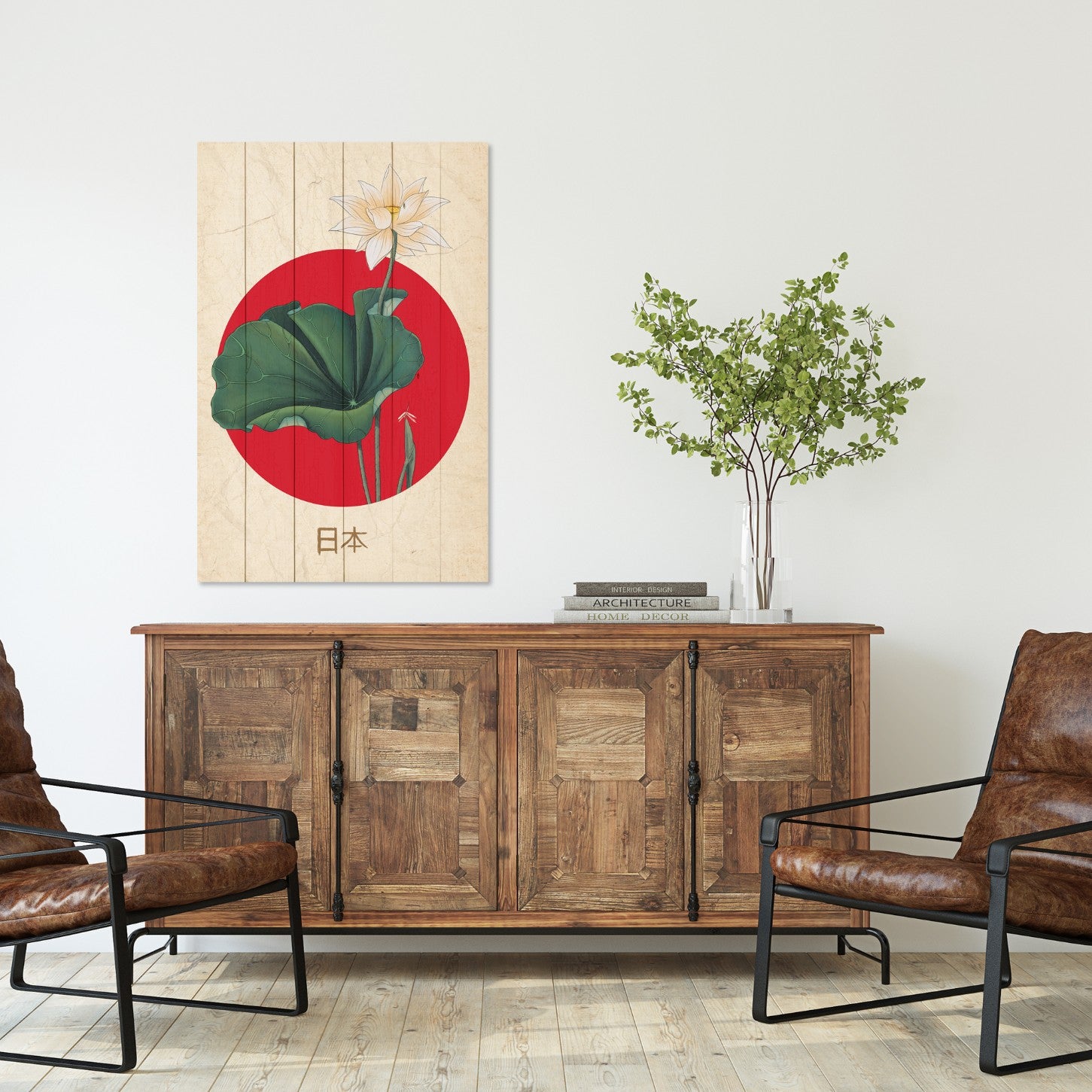 Obraz Wood Japanische Collage-60x90 cm