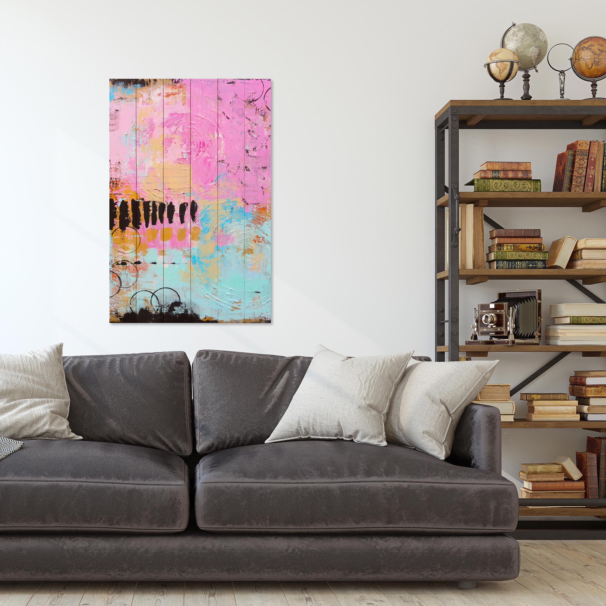 Obraz Wood Colorful Brush Strokes