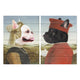 Obraz Wood Frenchie Frederico mit Ehefrau-60x90 cm