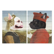 Obraz Wood Frenchie Frederico mit Ehefrau